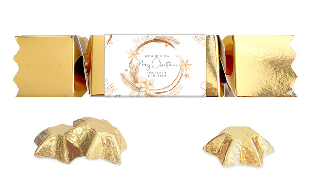 Natural Gold Christmas Personalised Bon Bon