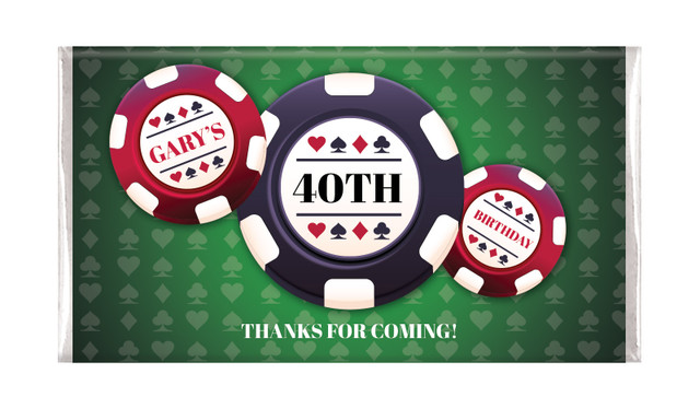 Poker Night Custom Birthday Chocolates