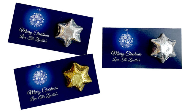 Blue Ornament Personalised Star Card