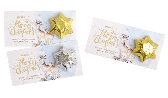 Deer Watercolour Personalised Star Card