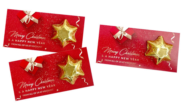 Glossy Gift Red Personalised Star Card