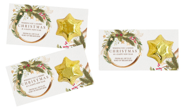 Golden Wreath Personalised Star Card