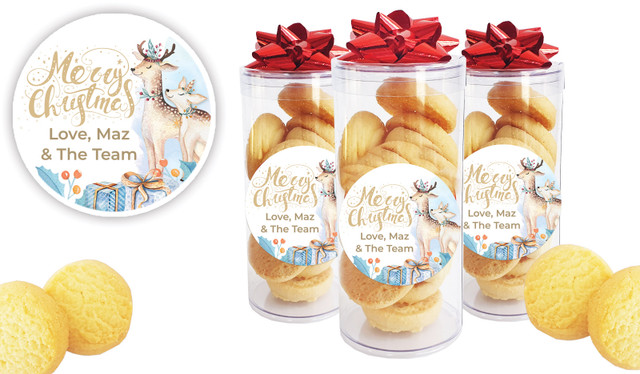 Deer Watercolour Personalised Shortbread Cookie Jar