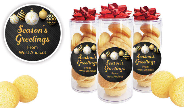 Luxury Black Personalised Shortbread Cookie Jar