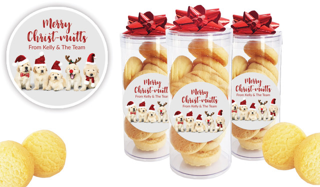 Gorgeous Puppies Personalised Shortbread Cookie Jar