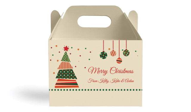 Abstract Tree Personalised Gable Favour Box