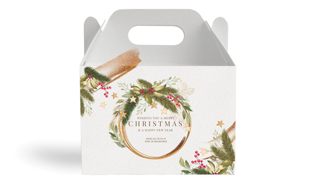 Golden Wreath Personalised Gable Favour Box