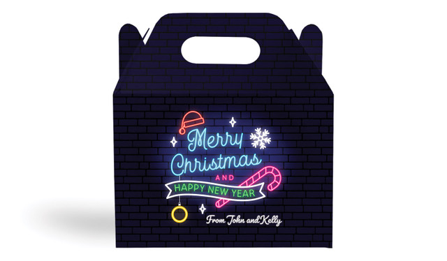 Neon Personalised Gable Favour Box