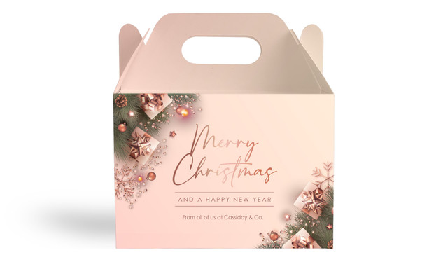 Rose Gold Gifts Personalised Gable Favour Box