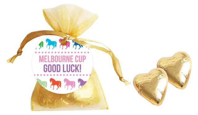 Rainbow Melbourne Cup Horse Racing Birthday Organza Bag