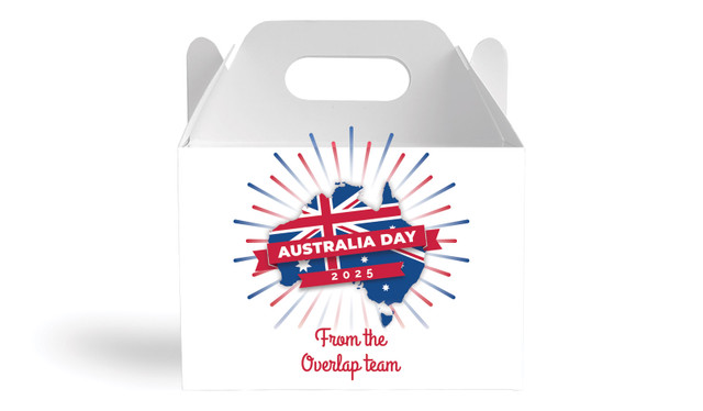 Australia Map Australia Day Personalised Gable Favour Box