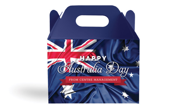 Australian Flag Australia Day Personalised Gable Favour Box
