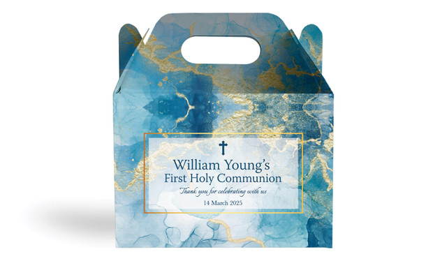 Abstract Background Communion Personalised Gable Favour Box