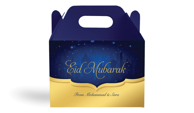 Gold City Personalised Gable Favour Box