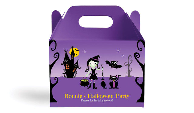 Halloween Witch Halloween Personalised Gable Favour Box