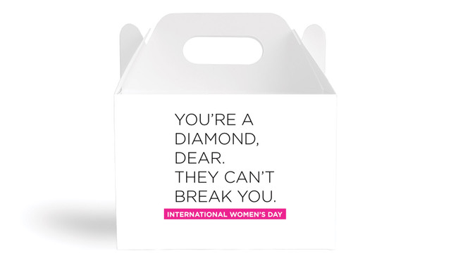Diamond International Womens Day Personalised Gable Favour Box