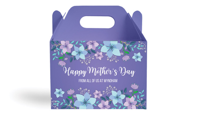 Dusk Flowers Mothers Day Personalised Gable Favour Box