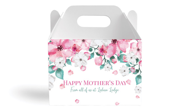 Falling Petals Mothers Day Personalised Gable Favour Box