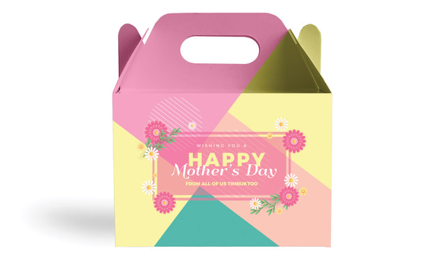 Bold Colours Mothers Day Personalised Gable Favour Box