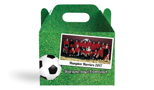 Soccer Photo Personalised Gable Favour Box