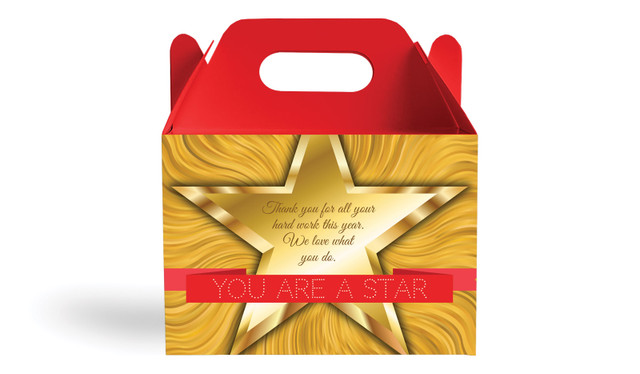 Star Personalised Gable Favour Box