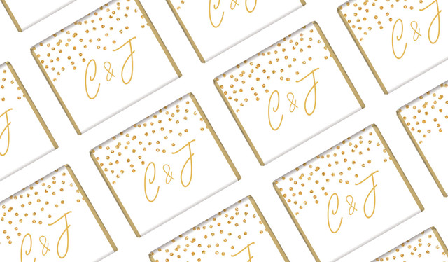 Gold Confetti Mini Chocolates