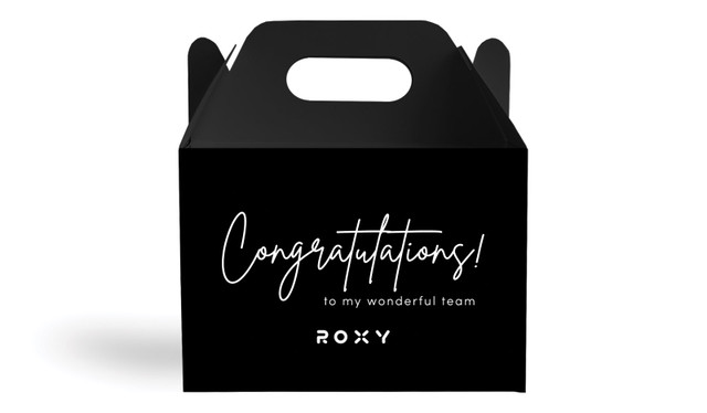 Signature Black Congratulations Personalised Gable Favour Box