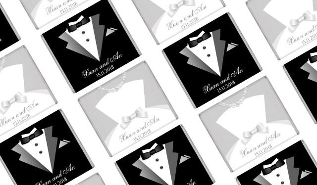 Bride & Groom Personalised Mini Chocolates