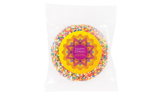 Yellow And Purple Diwali Personalised Giant Freckle