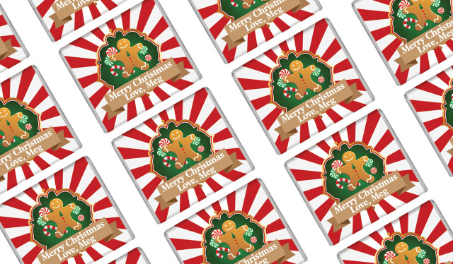 Gingerbread Man Christmas Mini Chocolates