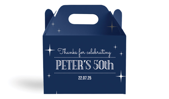 Old Stars Personalised Gable Favour Box
