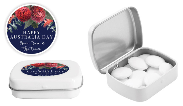 Native Flowers Australia Day Personalised Mint Tins