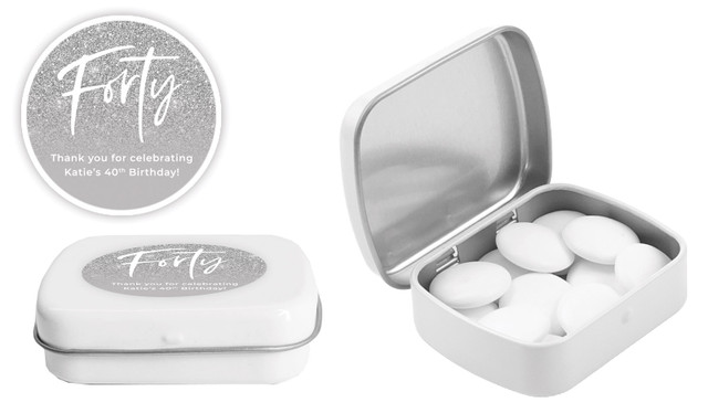 40th Birthday Personalised Mint Tins