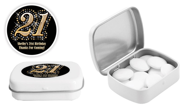 Golden Number Personalised Mint Tins