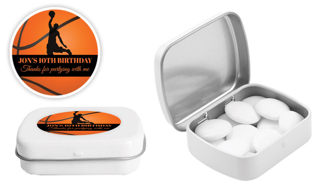 Basketball Kids Party Personalised Mint Tins