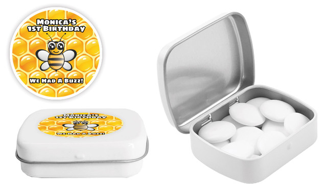 Bumble Bee Kids Party Personalised Mint Tins