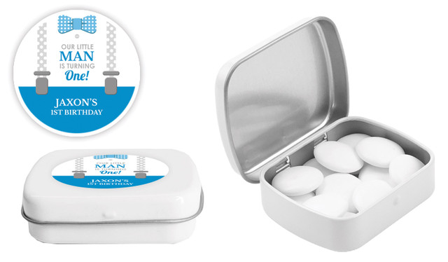 Little Man Kids Party Personalised Mint Tins