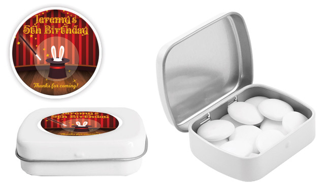Magician Kids Party Personalised Mint Tins
