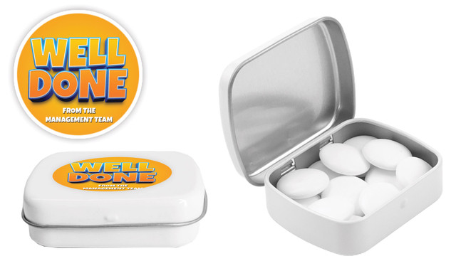 Big Orange Congratulations Personalised Mint Tins