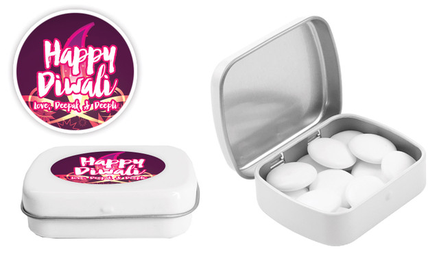 Abstract Flame Diwali Personalised Mint Tins
