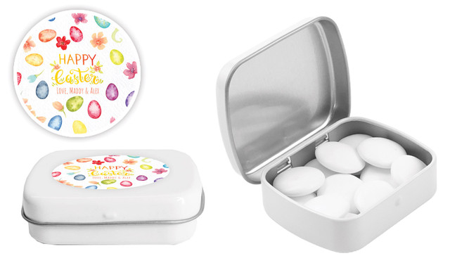 Watercolour Eggs Personalised Mint Tins