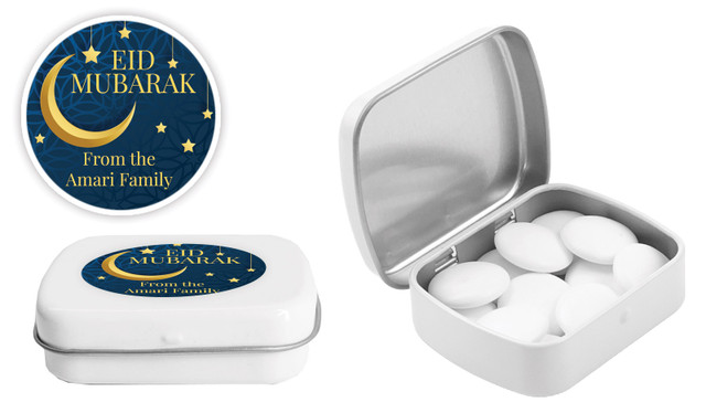 Moon on Navy Eid Personalised Mint Tins