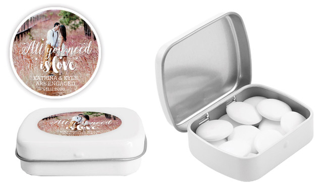 All You Need Is Love Engagement Personalised Mint Tins