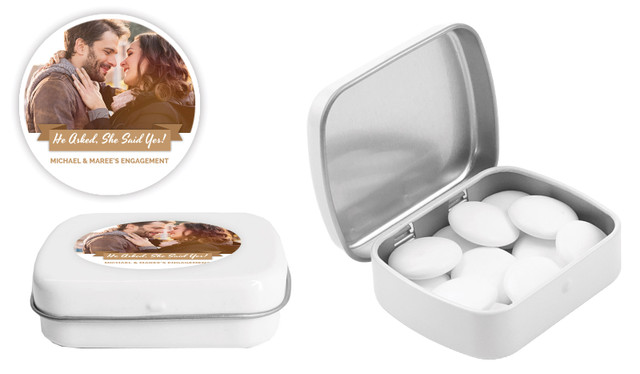 Banner Photo Engagement Personalised Mint Tins