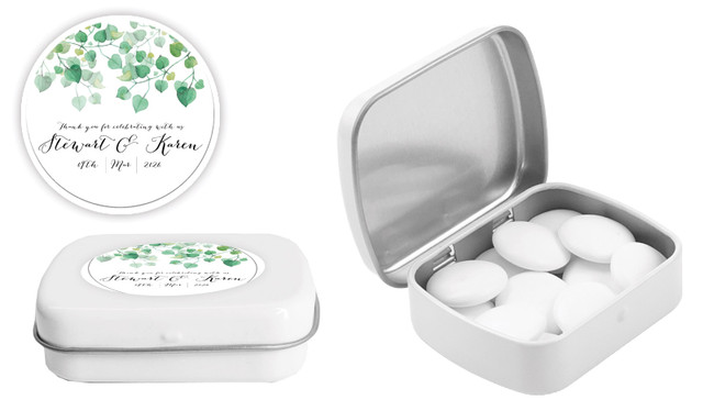 Hanging Leaves Engagement Personalised Mint Tins