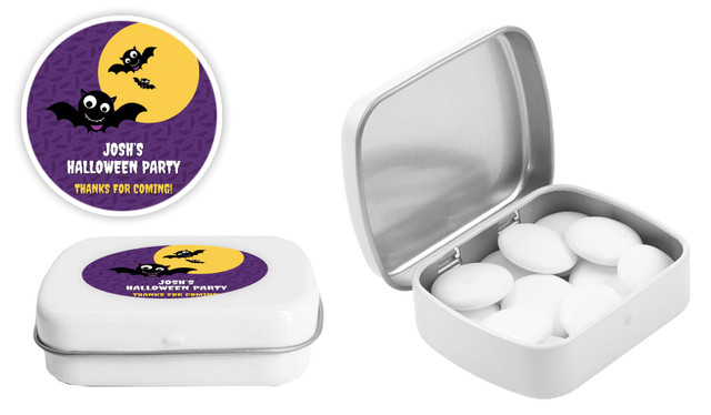 Bat Halloween Personalised Mint Tins