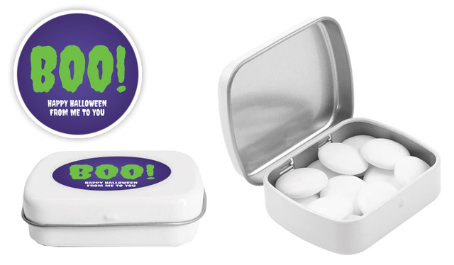Boo Halloween Personalised Mint Tins