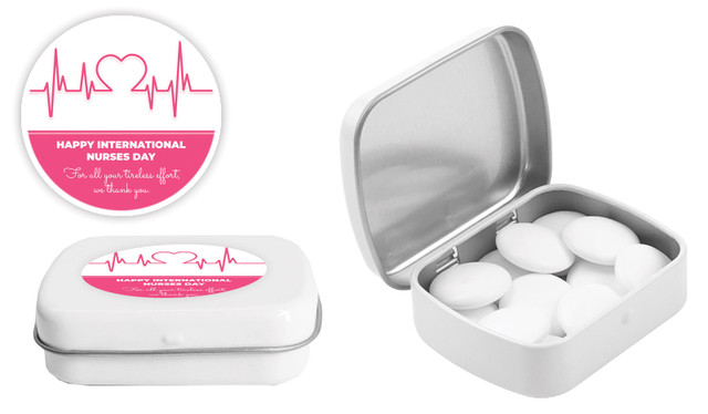 Heart Rate International Nurses Day Personalised Mint Tins