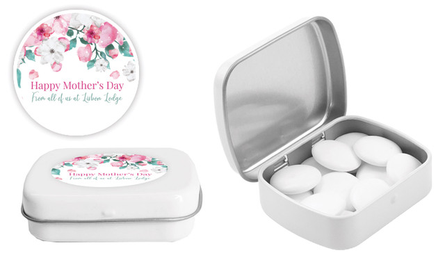 Falling Petals Mothers Day Personalised Mint Tins