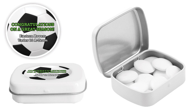 Soccer Ball Personalised Mint Tins